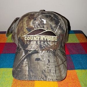 Realtree AP Countryside Cooperative Camo Embroidered Strapback Hat Cap New